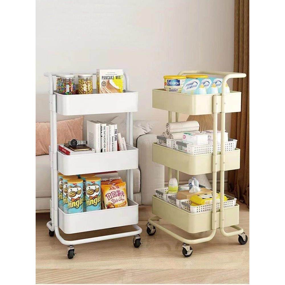 云家益婴儿车收纳架家用落地多层婴儿用品收纳架客厅厨房移动收纳