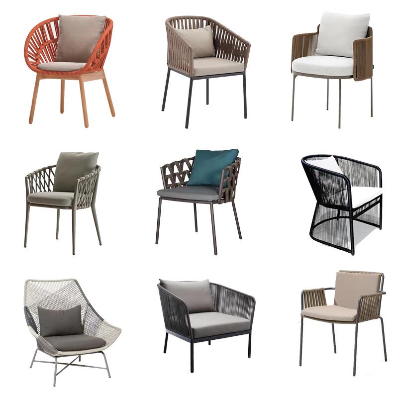 户外藤编藤椅休闲椅室外桌椅庭院花园酒店阳台露台防水防晒椅组合