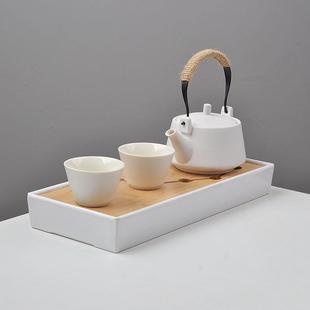 快客杯一壶二杯日式 提梁壶礼品 家用简易两杯迷你式 蓄水茶具小套装