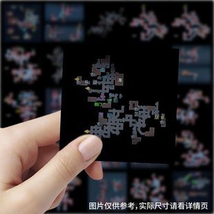 230张超自然行动组精绝古城极限摸金点位地图贴纸游戏diy攻略贴画