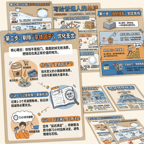 12张儿童财经启蒙立体贴纸套装