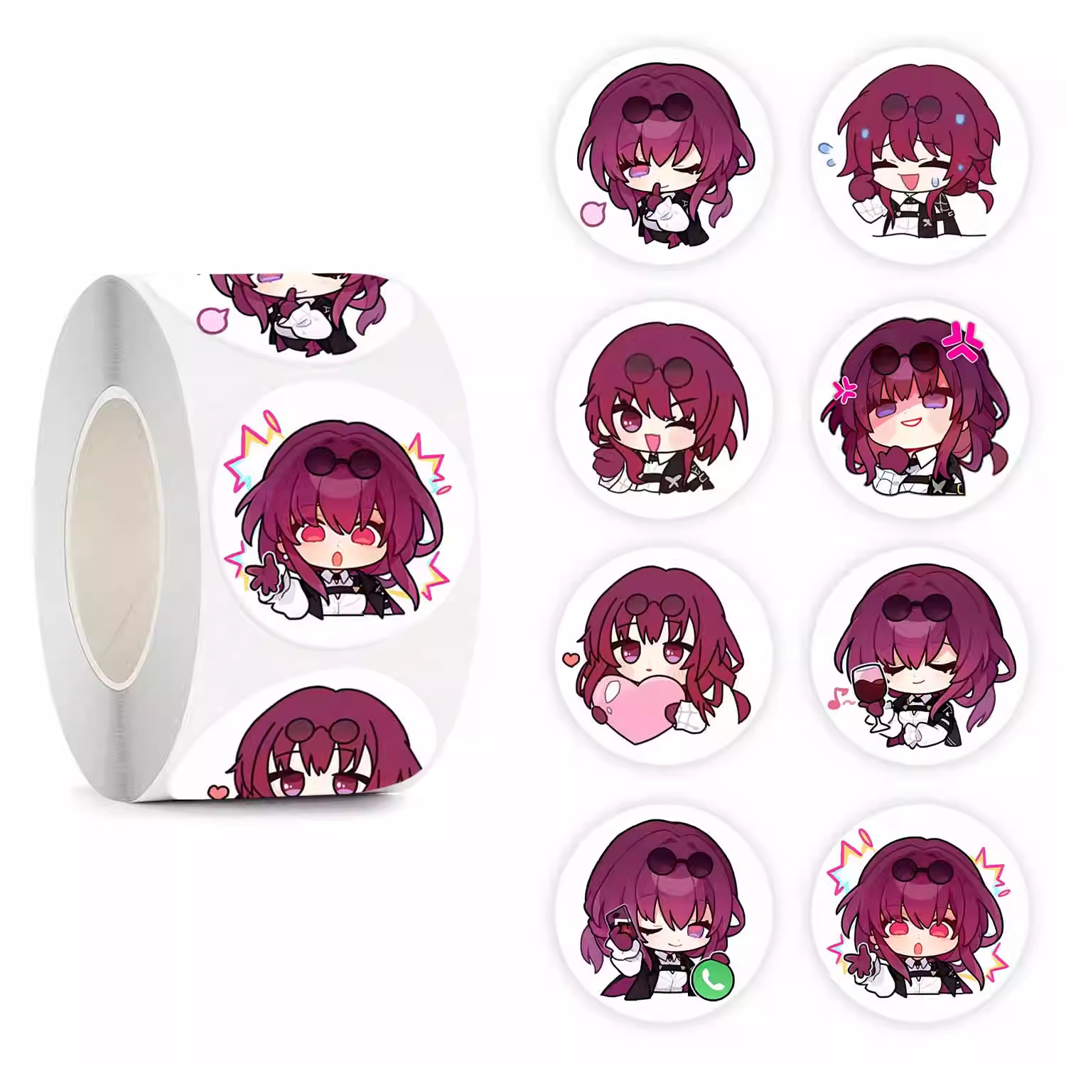 1500贴游戏崩坏星穹铁道卡芙卡卷卷贴Q版周边谷手账装饰封口贴画,文具电教/文化用品/商务用品,贴纸/立体贴纸,淘宝优惠券,粉丝福利购,淘宝优惠卷