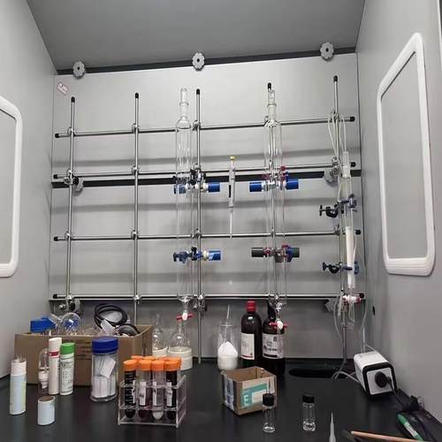 双排管固定架冷凝塔架三横三竖通风柜合成架不锈钢网格架子蒸馏架