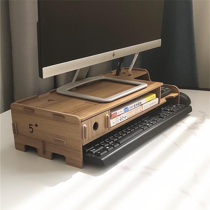 台式电脑增高架桌面整理收纳垫高显示器11厘米创意办公护颈置物架