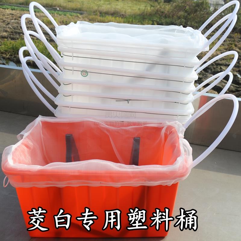 塑料水箱长方形加厚带拉手方桶田间采摘高笋茭白托桶周转箱养殖网