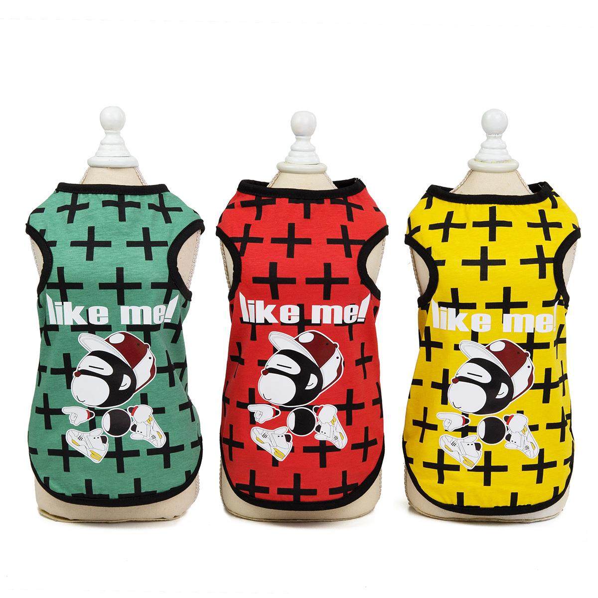 宠物服装狗狗衣服棉质背心春夏泰迪狗衣服猫咪衣服奔跑小子背心