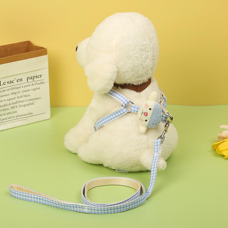 宠物遛狗绳小羊羔胸背款牵引绳泰迪柯基中型小型犬猫咪外出牵引带