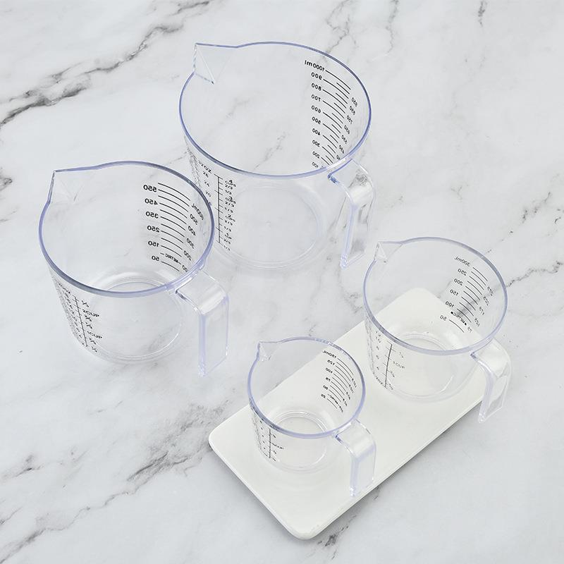 塑料量杯大容量带刻度把手毫升计量器家用耐高温厨房牛奶烘焙打蛋