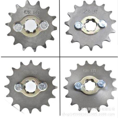 越野摩托车配件沙滩车卧式发动机链条齿轮428型小齿轮安装孔17