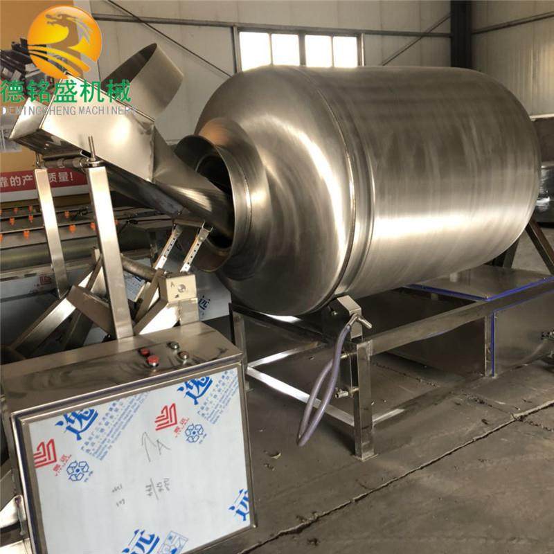 天津裹粉大鸡腿腌制滚揉机大块肉丁嫩化腌制机不锈钢肉类腌制筒