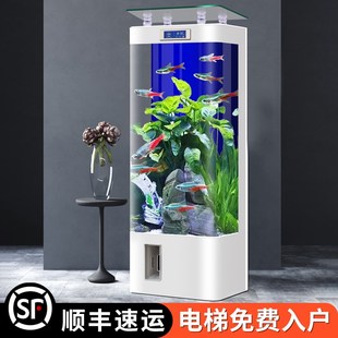 鱼缸过滤制氧一体成型超白玻璃智能全自动免换水客厅家用 2025新款