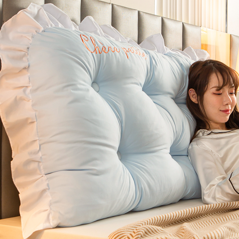 夏季浅蓝 c床头靠背2022新款抱枕大靠枕床上靠垫榻榻米防撞软包