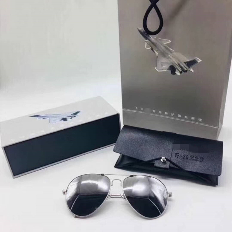 黑色飞行眼镜银色墨镜黑色偏光镜驾驶开车护目镜户外两款