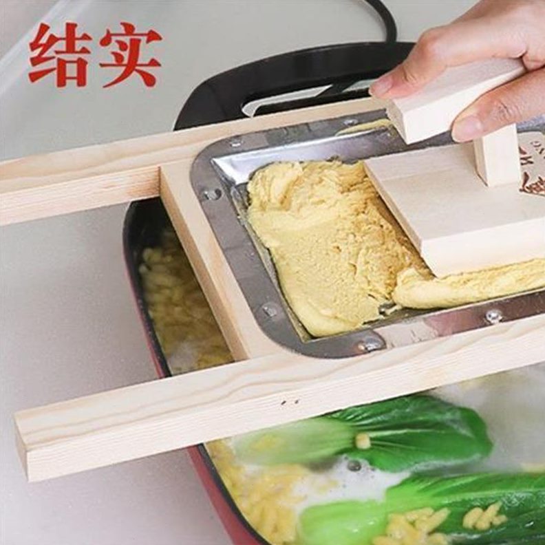 抿圪擦擦山西抿格斗叉面老式工具斗蝌蚪板面食抿曲家用木头面抿尖