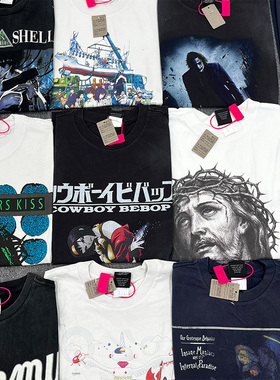 Saint Michael美式高街水洗复古宽松vintage短袖T恤男女潮