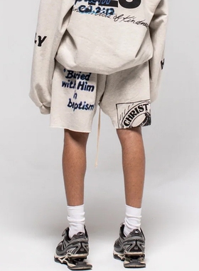 FEAR OF GOD x RRR 123 高街FOG美式联名款哈伦吊裆短裤五分裤男