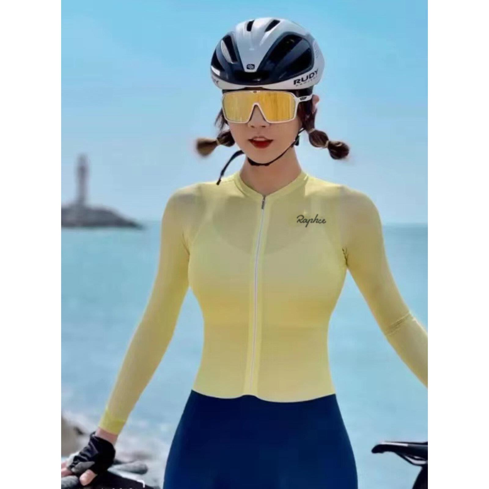 RAPHA女士新款骑行服春夏季骑车服装透气速干长袖上衣公路车衣服
