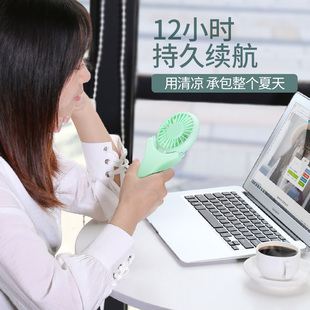 随身小型懒人挂绳挂颈迷你儿童可充电型 挂脖子风扇学生可爱便携式