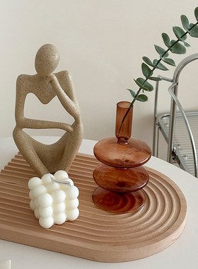 轻奢高档客厅摆件花瓶复古创意入户摆设K桌面房间电视柜拍照装饰