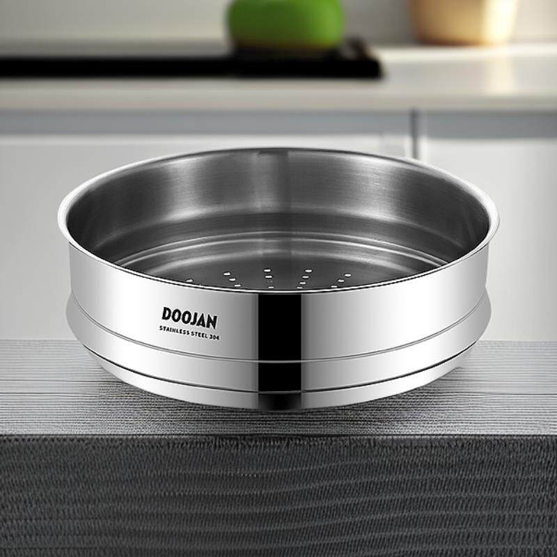 度坚20厘米加厚蒸笼 304不锈钢小奶锅蒸笼家用小型笼屉多功能