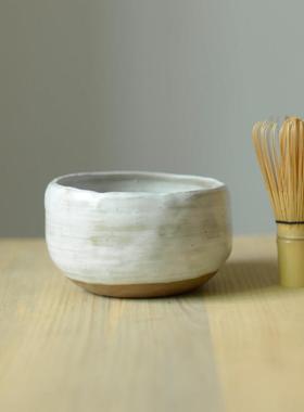 覆古白色抹茶碗茶道零配日式打抹茶筅配件黑色茶洗建水小杯洗陶瓷