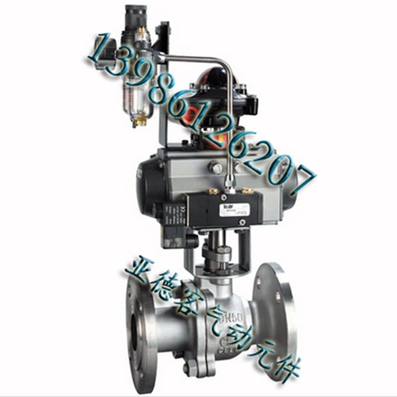 气动铸钢,不锈钢304法兰球阀 Q641F-16P