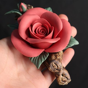 手工手捏枯木逢春陶瓷家用室内香插香座线香底座点香插摆件茶道宠