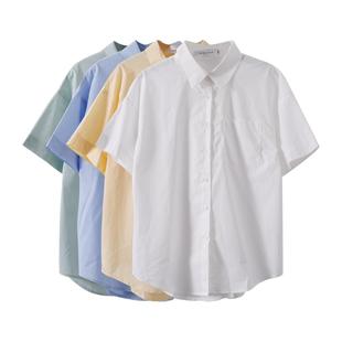 女夏季 2025新款 纯色衬衫 新款 小清新宽松设计高品质 7916短袖