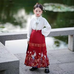 2025新款 儿童国学服 中国风女童马面裙套装 改良古风小女孩明制唐装