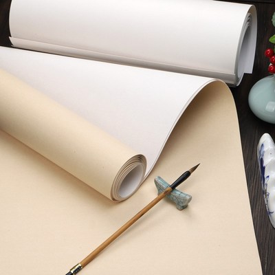 整张无边四尺对开加厚熟宣卡纸 仿古色作品 无需装裱半生熟卡片纸