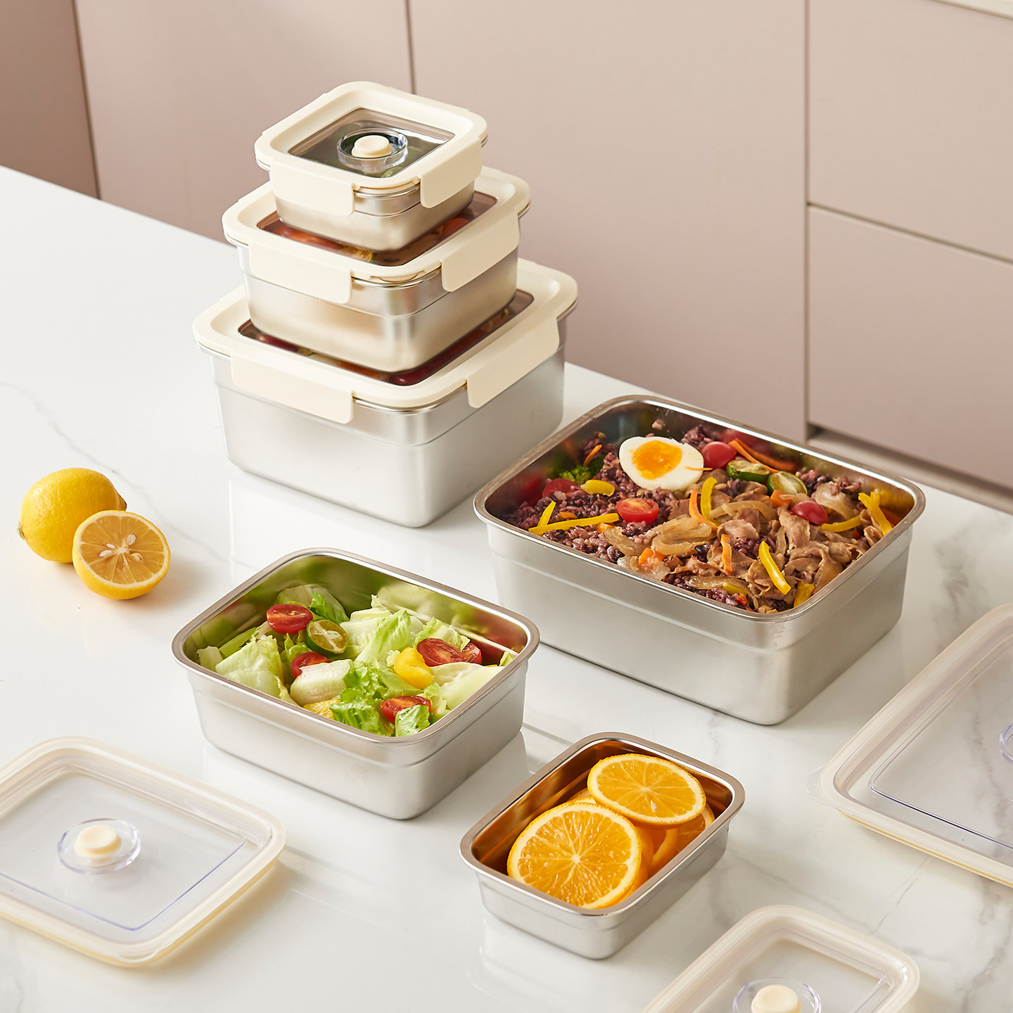 食品级不锈钢保鲜盒冰箱专用