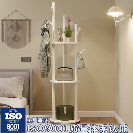 实木旋转衣帽架落地衣架卧室家用置物架立式衣服架子客厅挂衣架子