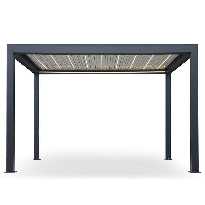 百叶凉亭连廊花园别墅活动火锅店休闲凉亭天台四六角铝合金凉亭