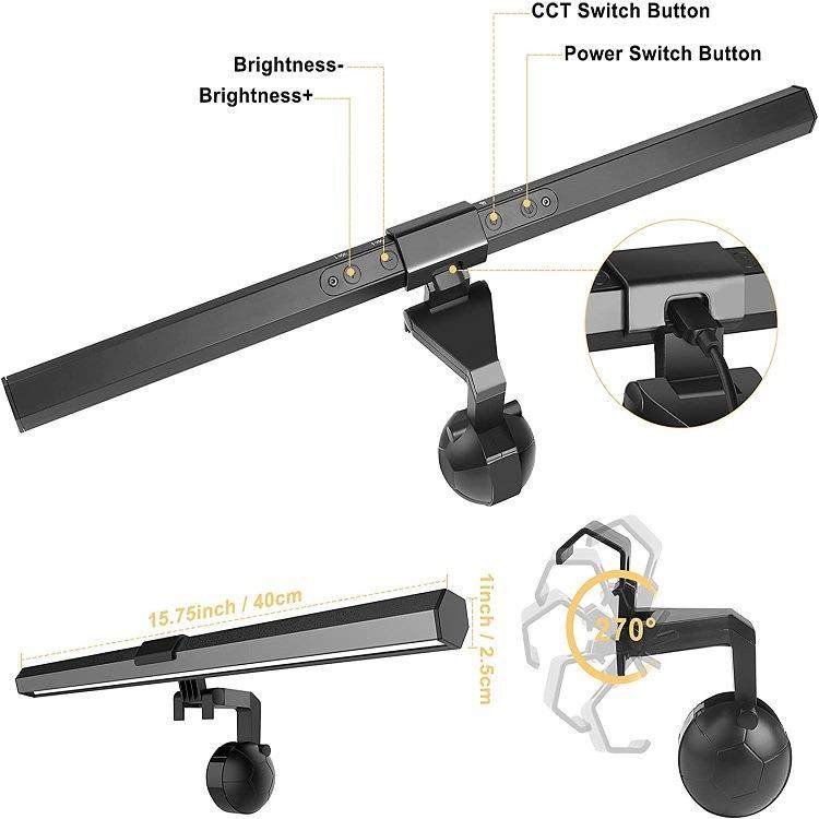 屏幕挂灯电脑显示器灯led护眼灯触摸屏幕挂灯台式办公电脑挂灯