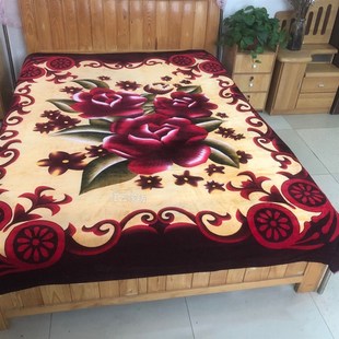 超强保暖 家用保暖被套 柔软细腻肌肤 喜字花 金丝绒特厚保暖床单