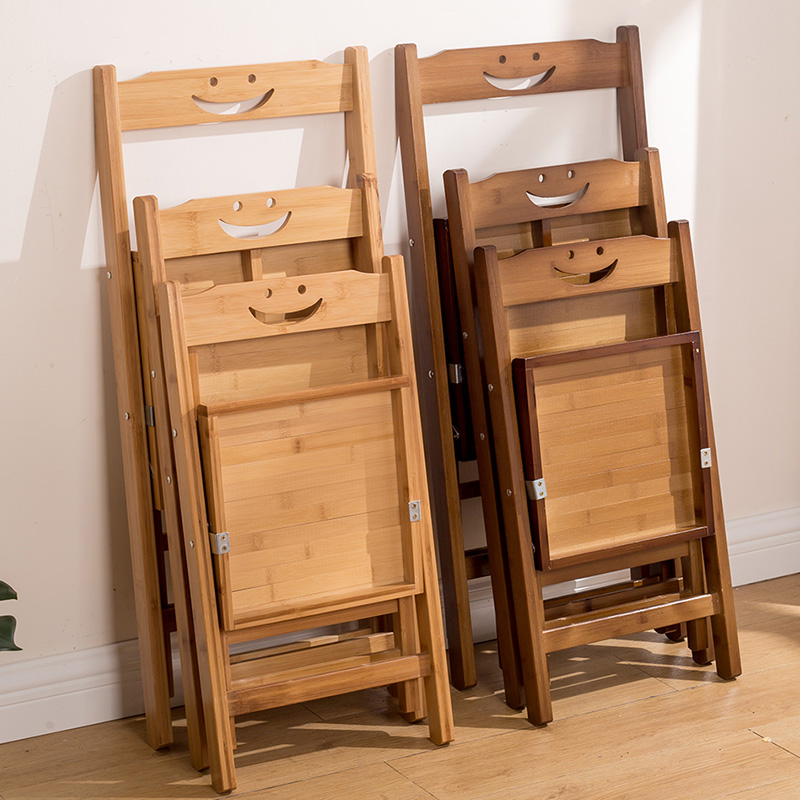 折叠椅子家用便携户外靠背凳子简易折叠餐椅大人折叠椅实木小椅子