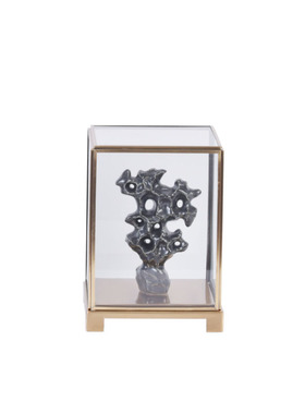 新中式陶瓷太湖石金属架工艺装饰品样板房售楼部软装家居玄关摆件