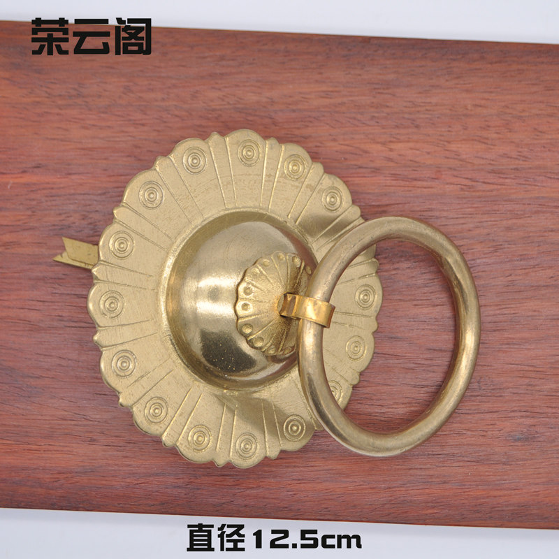 仿古纯铜门环拉手圆圈家具配件五金装修黄铜田园门锁具实木门拉手