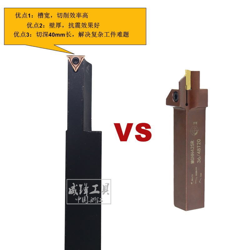 端面槽刀杆/端面切槽刀杆加长圆弧切深槽刀2020 2525配TCMT11刀片