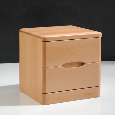 实木床头柜纯榉木50宽床边柜整装免安装原木色窄高款智能收纳神器