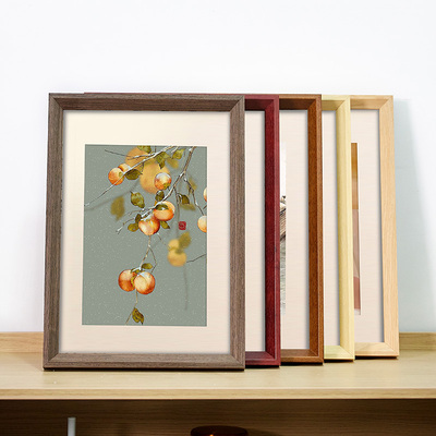 简约实木相框挂墙a3A4素描4k8开拼图装裱画框24寸30展示框架定制