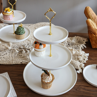 多层点心盘蛋糕零食架陶瓷展示架子下午茶婚礼甜品台冷餐茶歇摆台