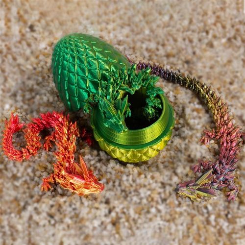 3d打印关节活动龙中国龙水晶龙模型鱼缸造景创意玩具摆件车内装饰