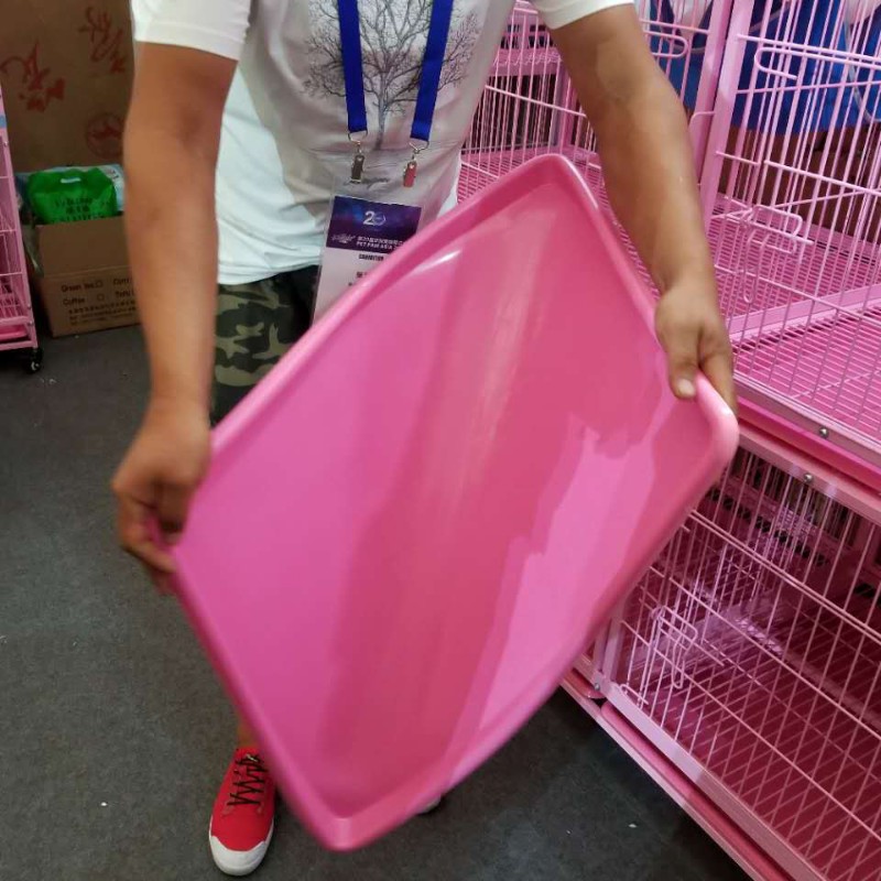 繁育猫笼托盘粉色蓝 适用于宽68到70宽益铭笼具獒运笼具小胖子等