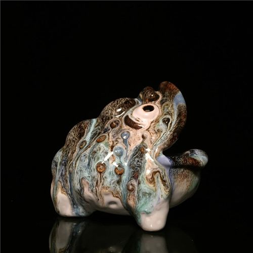 石湾公仔陶瓷创意烟灰缸家居客厅博古架电视柜茶宠摆件工艺礼品