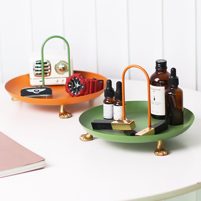 [空之喵喵]桌面创意简约床头玄关饰品收纳盘小众香薰蜡烛摆件托盘