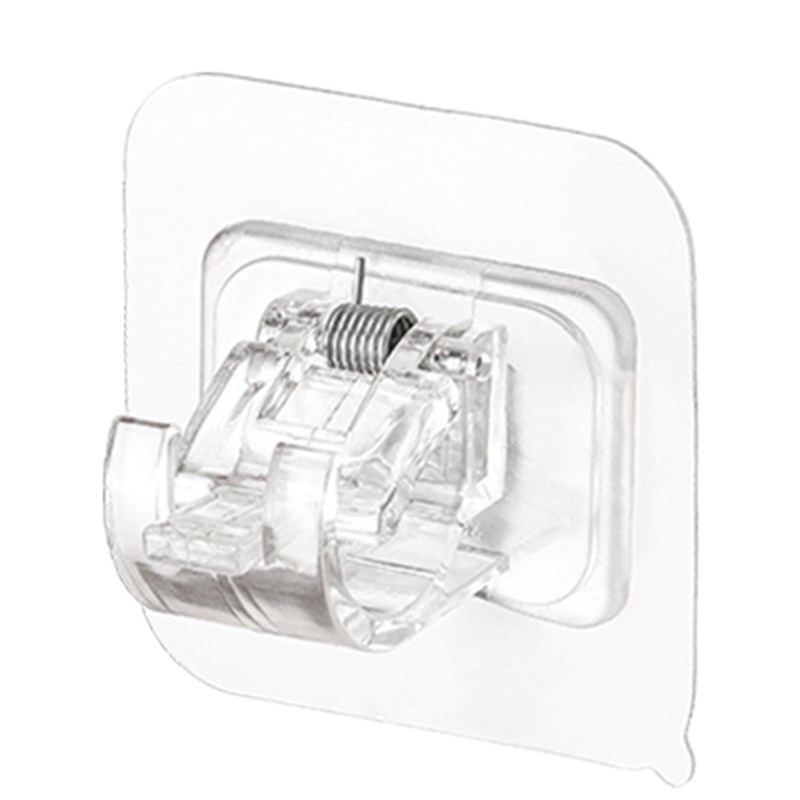 帘杆挂钩挂托窗帘杆夹免打孔粘贴式固定器支架门帘伸缩杆粘钩挂钩