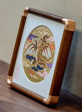 南京云锦研究所老虎摆件中国风非遗手工特色工艺品高档礼品送人