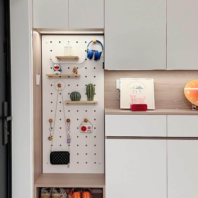 猫不卷洞洞板定制衣柜隔板挂衣架木质简约白色方形置物架包安装,住宅家具,搁板/置物架/家用陈列架,淘宝优惠券,粉丝福利购,淘宝优惠卷