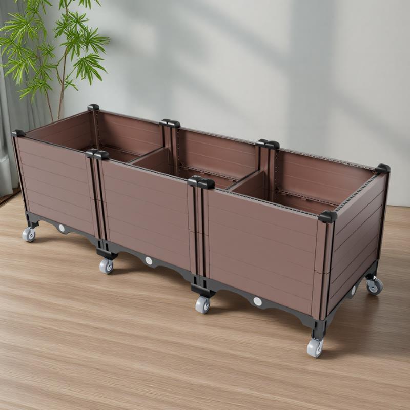 带轮家用大花盆塑料种菜专用箱长方形阳台蔬菜种植箱室外花箱户外